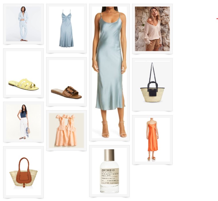 Images of dresses and sandals